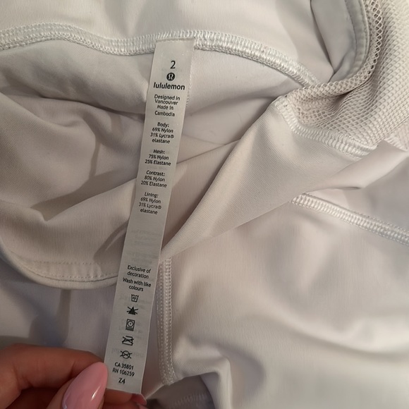 Lululemon White Mesh Leggings High-Rise (Size 2) - Picture 3 of 3